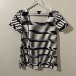 Ann Taylor Factory Black and White Blouse